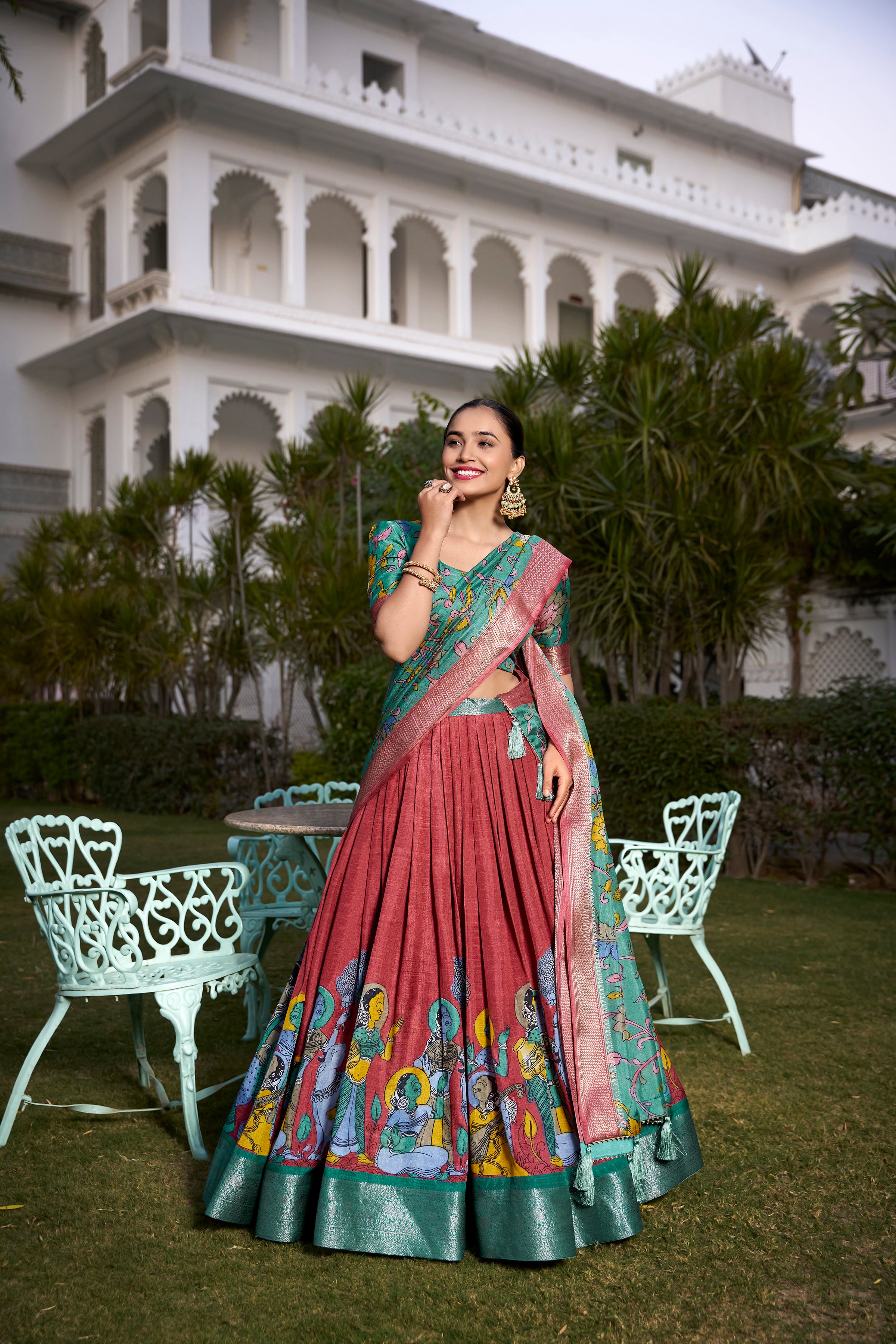 β¨ Festive Special Tussar Silk Lehenga β¨  Perfectly Blended for a Charming Look π